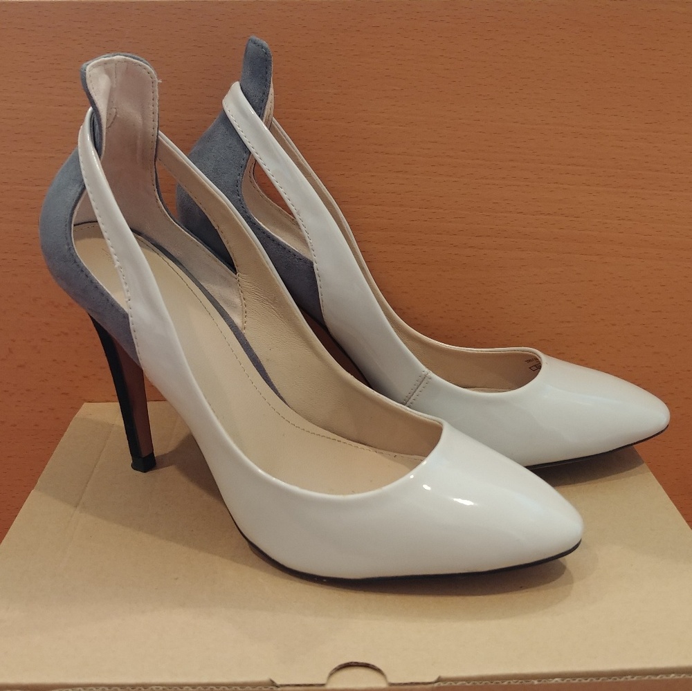 Zara cream/black/grey heels